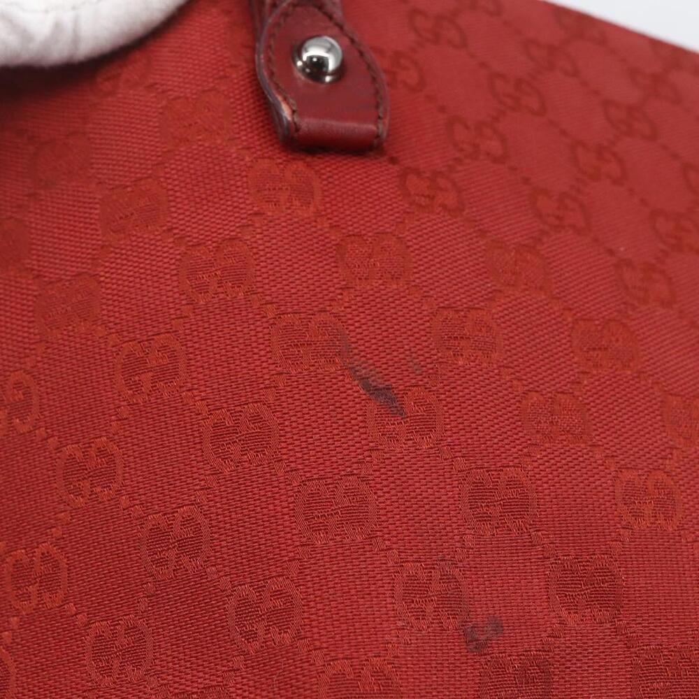 GUCCI GG Canvas Bamboo Hand Bag Red 112526 Auth ep12621 - Picture 5 of 16